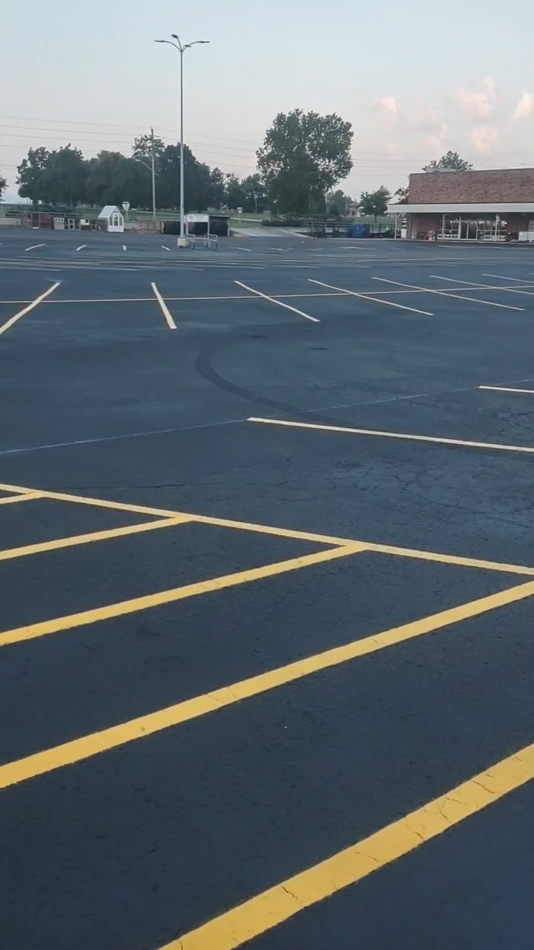 Parking lot sealing and striping
